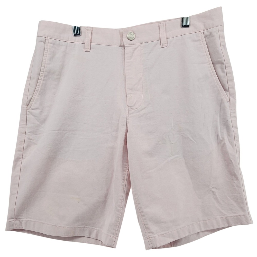 Bonobos 32 Pink Chino Shorts Mens 9 Inch Inseam Preppy Summer Pastel Casual Golf